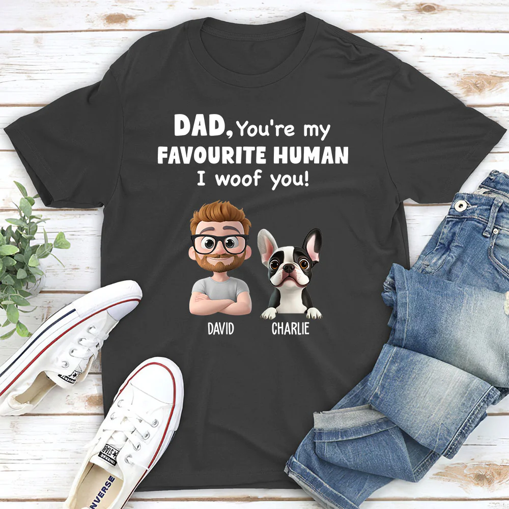 My Favourite Human - Personalized Custom Unisex T-Shirt - Image 4
