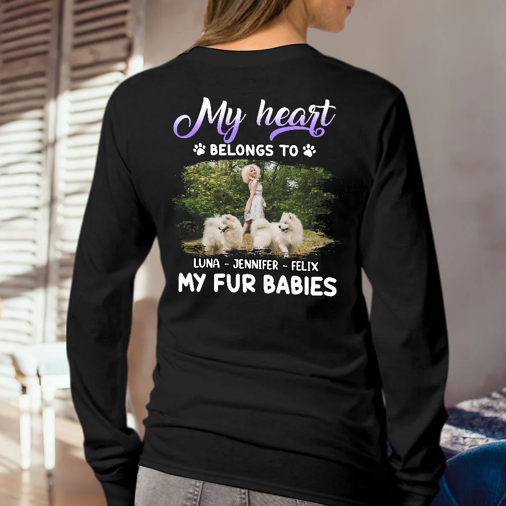 My Fur Babies Photo - Personalized Custom Long Sleeve T-shirt - Image 2