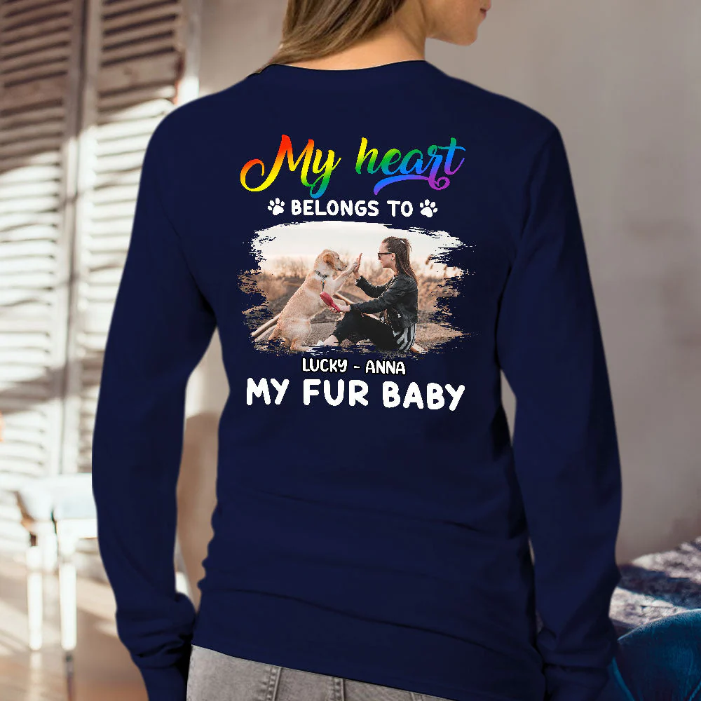 My Fur Babies Photo - Personalized Custom Long Sleeve T-shirt - Image 3
