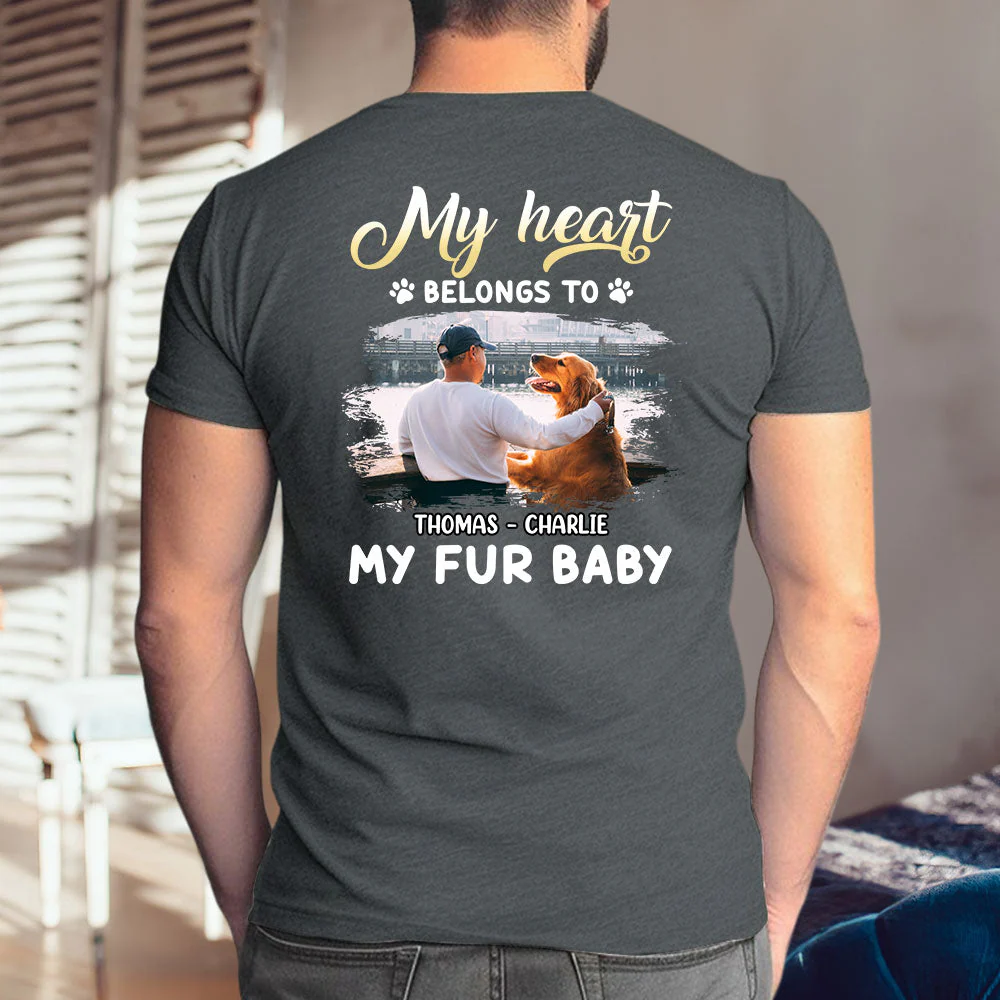 My Fur Babies Photo - Personalized Custom Premium T-shirt - Image 2