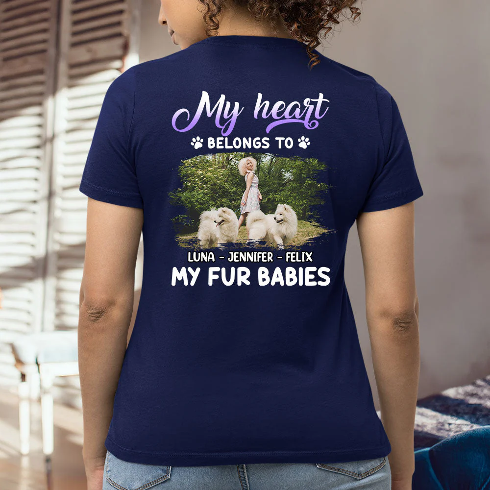 My Fur Babies Photo - Personalized Custom Women's T-shirt - Image 3