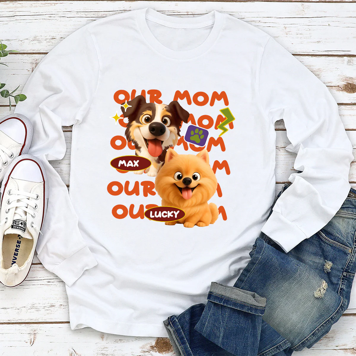 My Furry Baby - Personalized Custom Long Sleeve T-shirt - Image 2