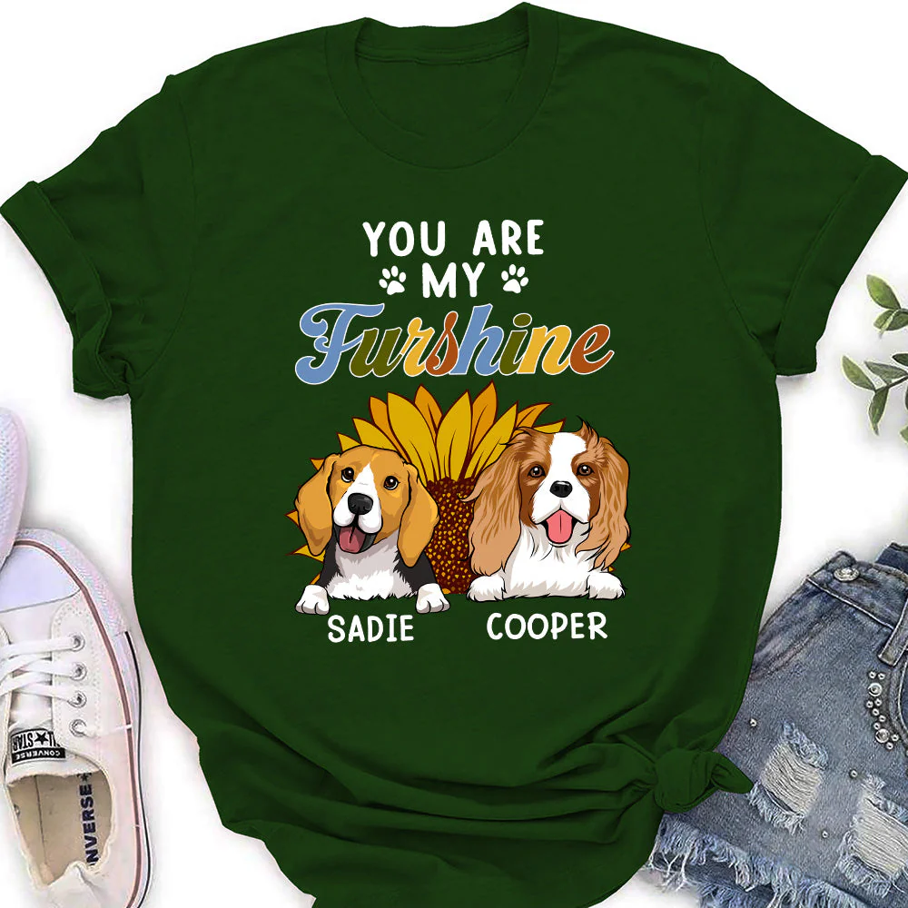 My Furshine Is My Dog - Personalized Custom Women's T-shirt - Image 3