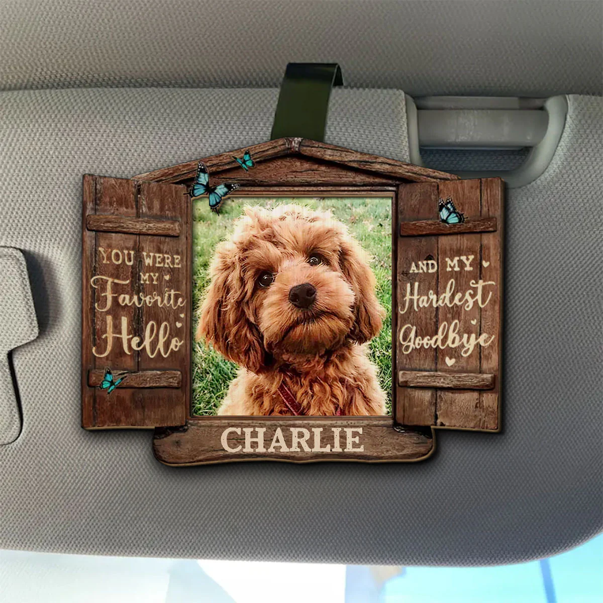 My Hardest Goodbye - Personalized Custom Car Visor Clip
