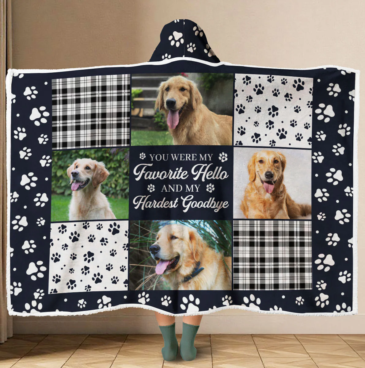 My Hardest Goodye - Personalized Custom Hooded Blanket