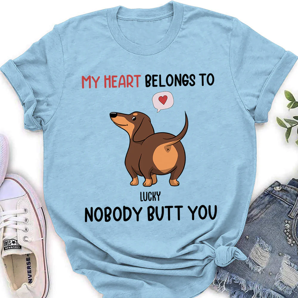 My Heart Belongs To You - Personalized Custom Women's T-shirt - Image 4