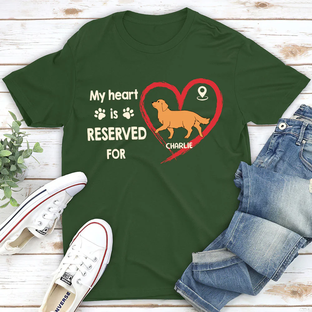 My Heart Is Reserved For You - Personalized Custom Unisex T-shirt - Image 2