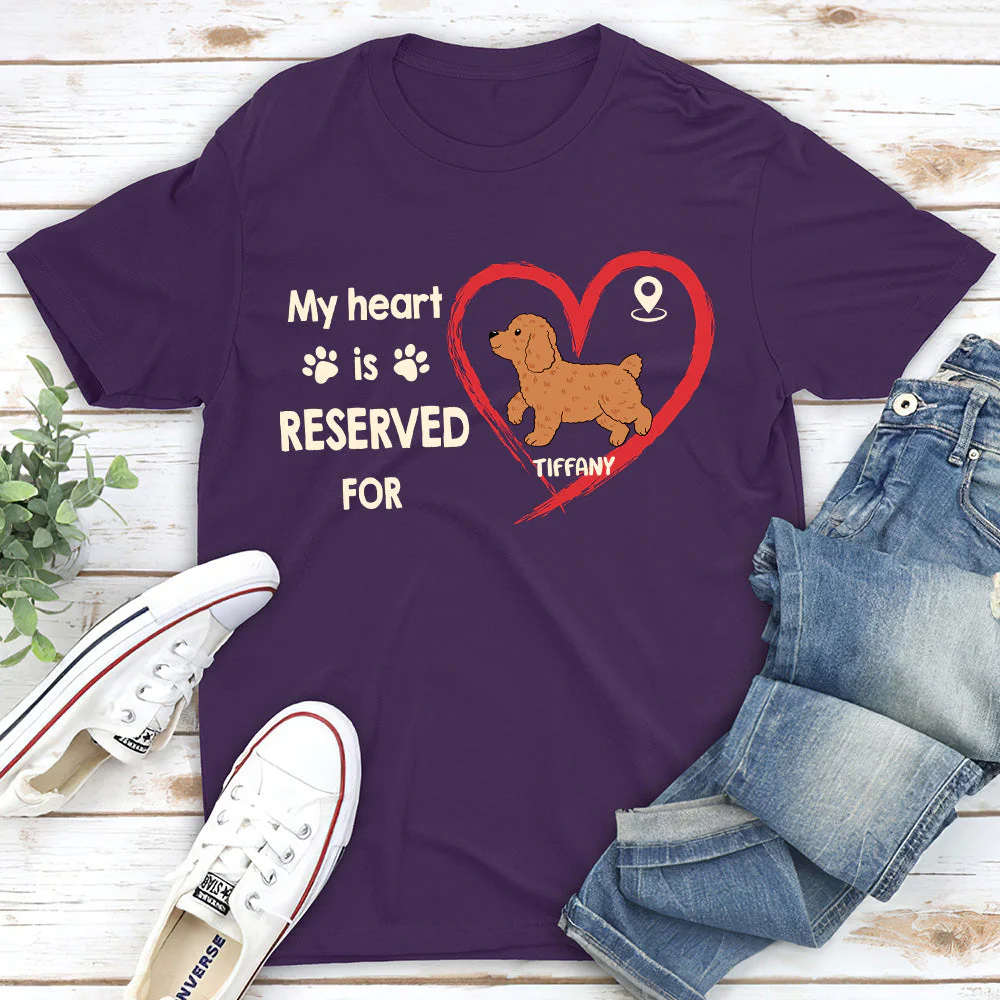 My Heart Is Reserved For You - Personalized Custom Unisex T-shirt - Image 4