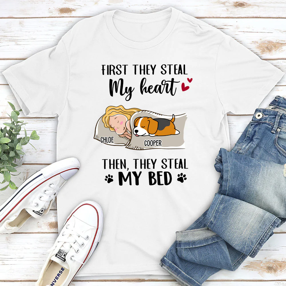 My Heart My Bed - Personalized Custom Unisex T-shirt - Image 2