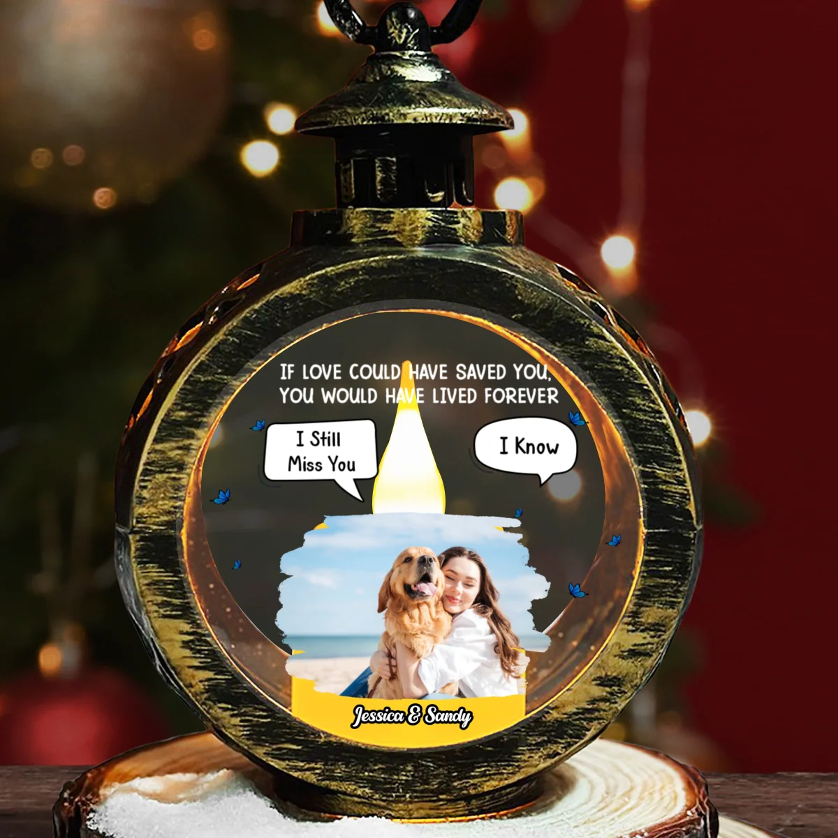 My Heart Was Not Ready To Lose You Photo - Personalized Custom Christmas Lantern - Image 7