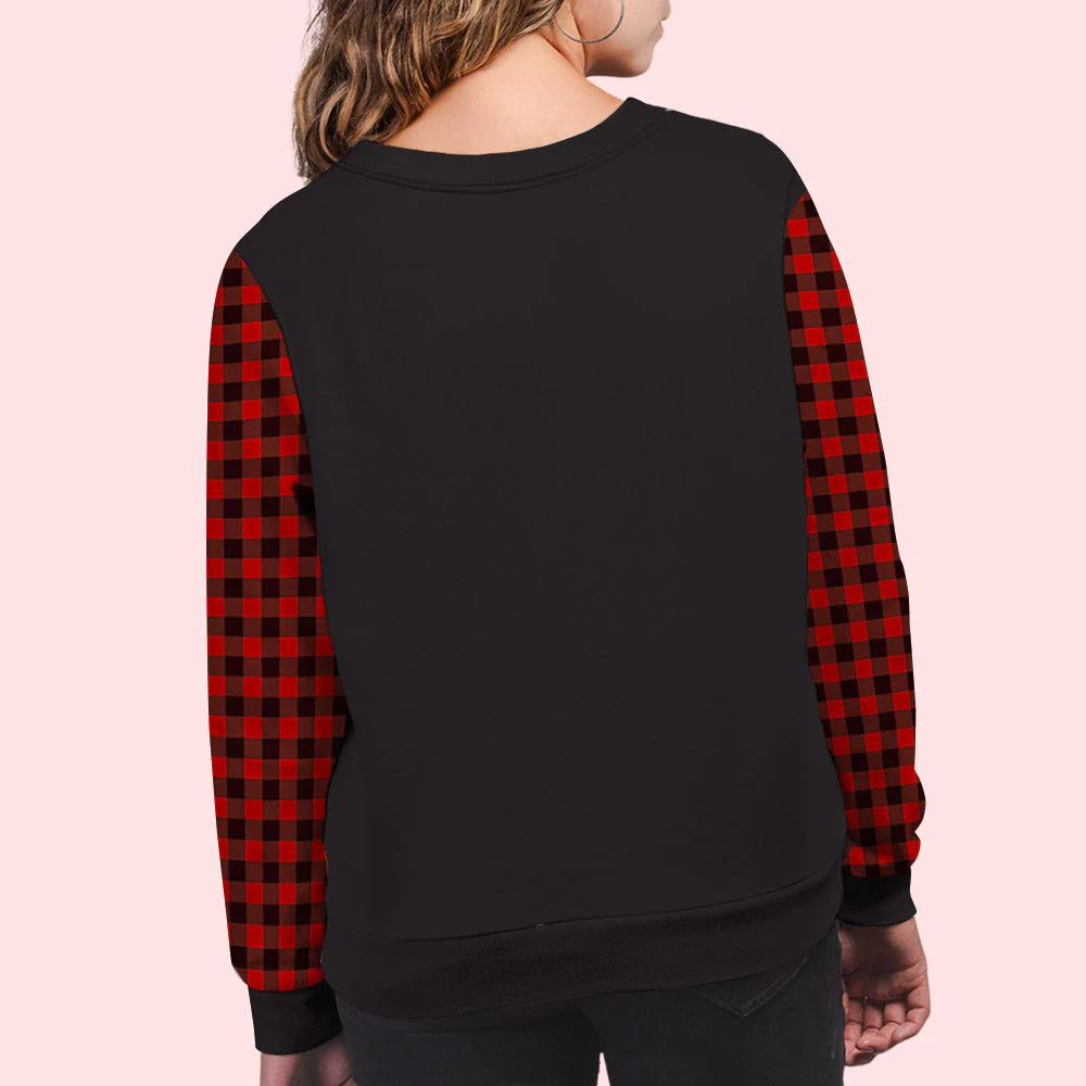 My Heart With Paw Prints - Personalized Custom All-Over-Print Sweatshirt - Image 3