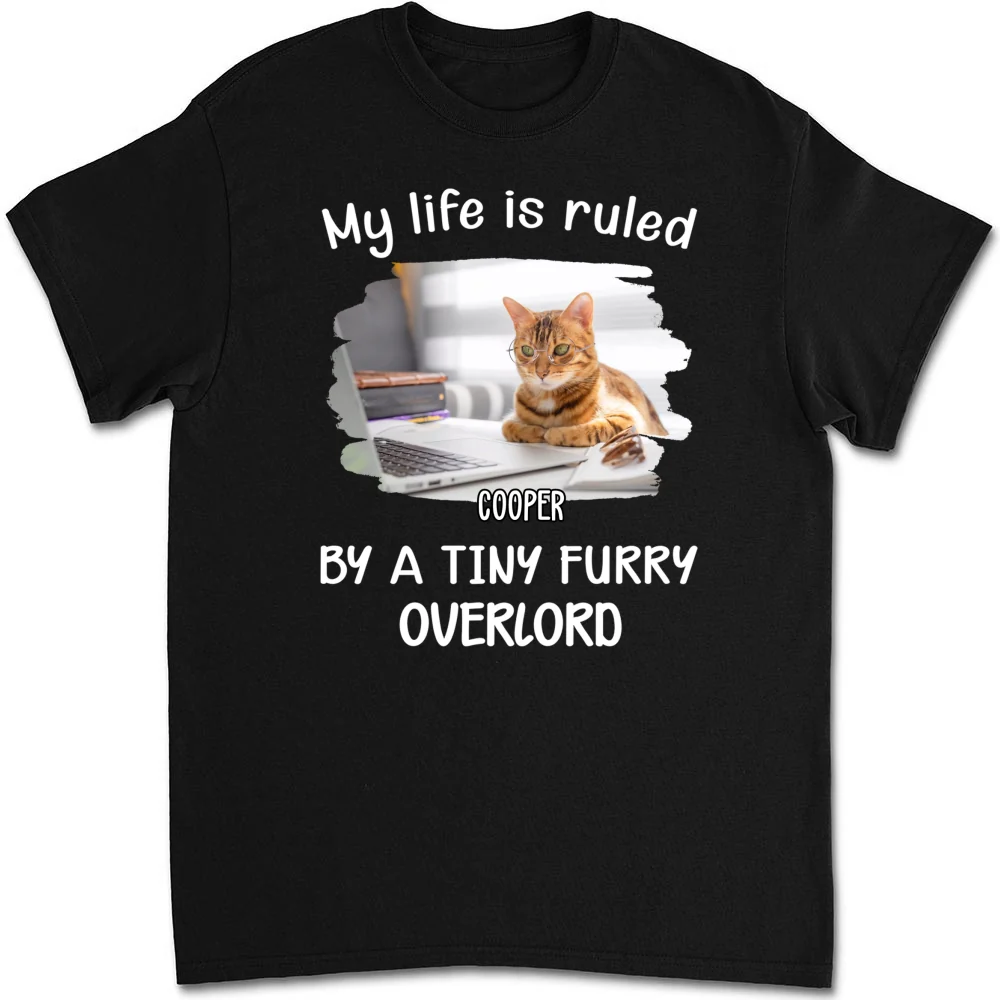 My Life Is Ruled By Chunky Cats Photo - Personalized Custom Unisex T-Shirt - Image 3