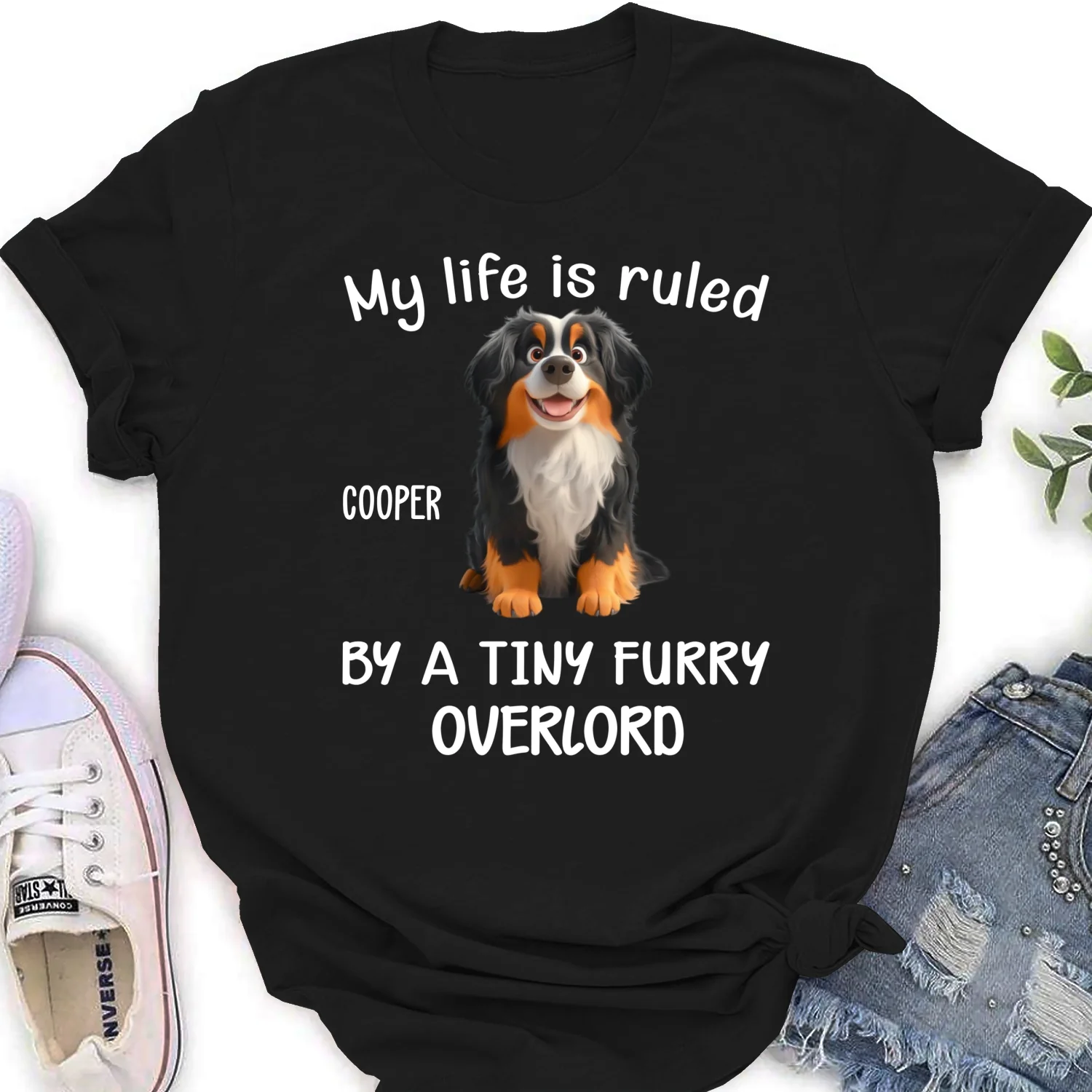 My Life Is Ruled By My Pets - Personalized Custom Women's T-Shirt - Image 6