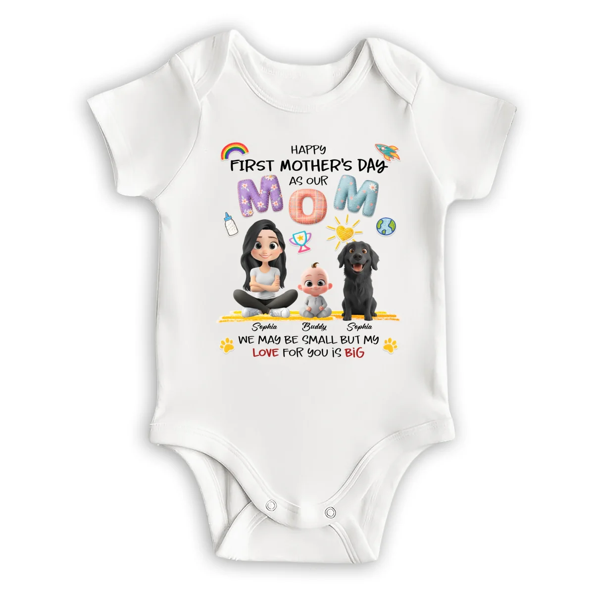 My Love For You Is Big - Personalized Custom Baby Onesie - Image 7