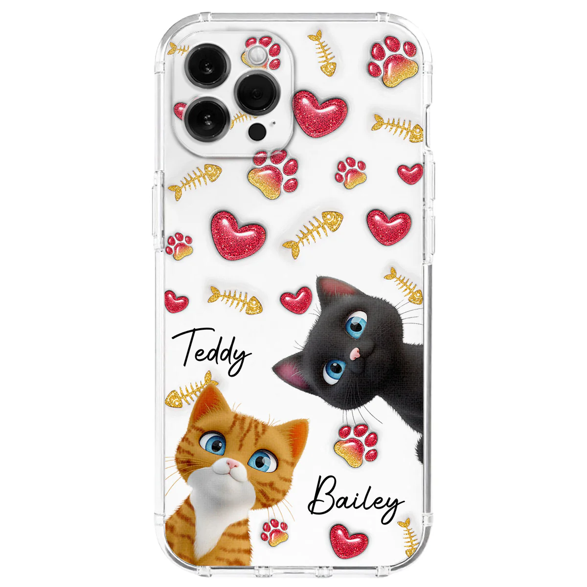 My Lovely Baby Cats - Personalized Custom 3D Inflated Effect Phone Case