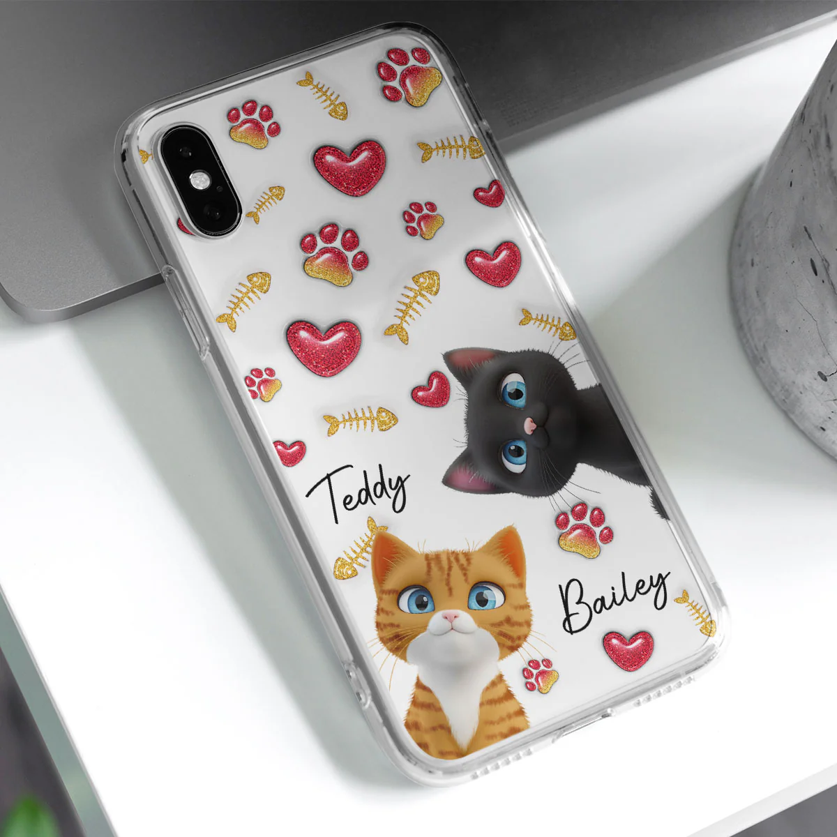 My Lovely Baby Cats - Personalized Custom 3D Inflated Effect Phone Case - Image 3