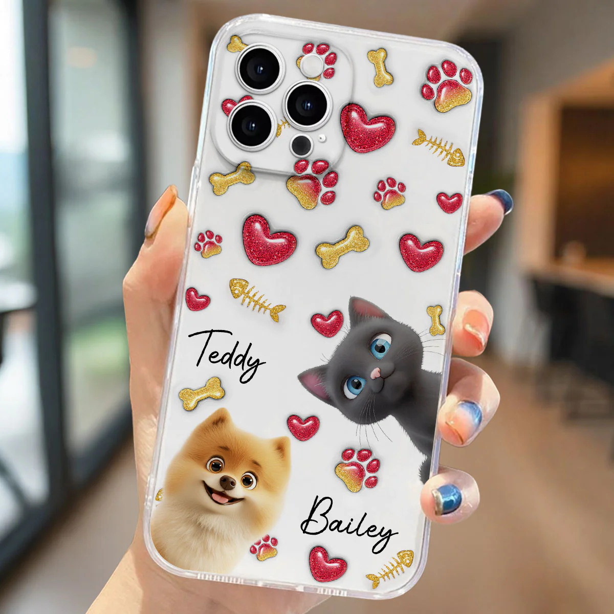 My Lovely Baby Pets - Personalized Custom 3D Inflated Effect Phone Case - Image 2