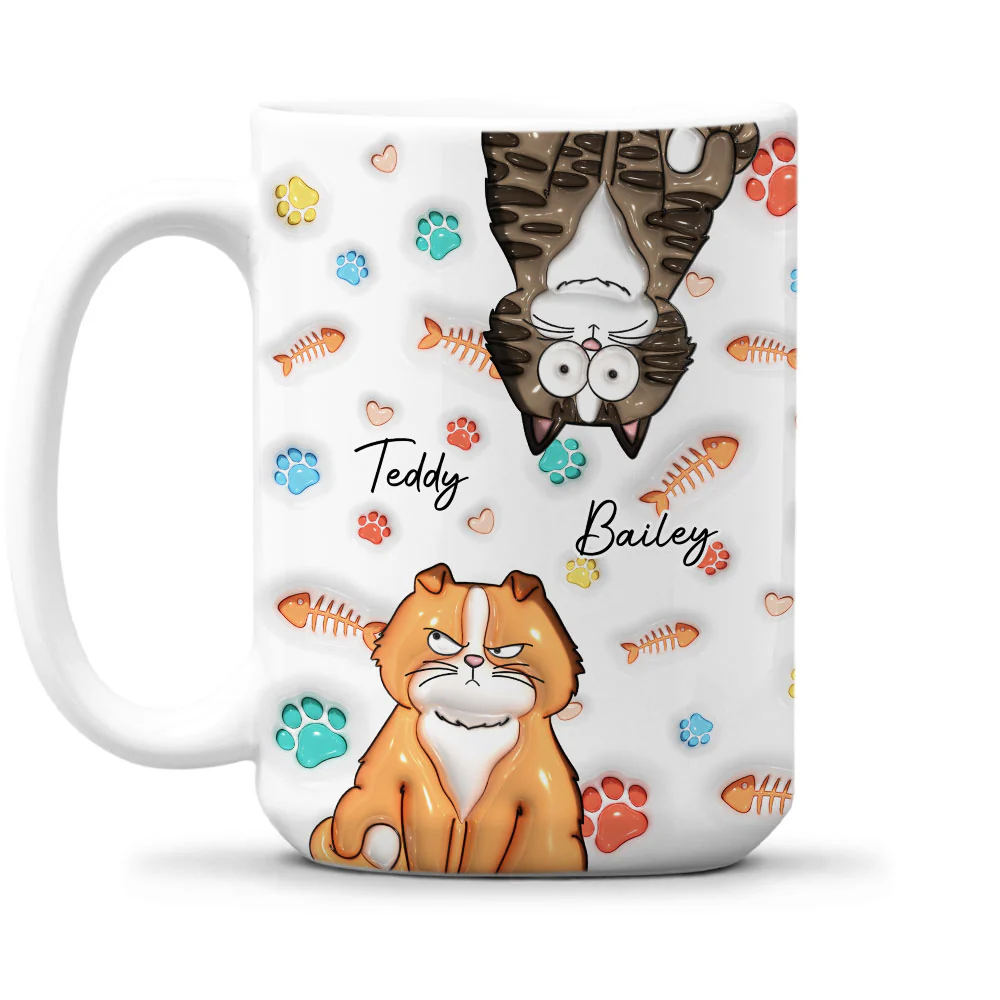 My Lovely Cat Babies - Personalized Custom 3D Inflated Effect Mug - Image 7