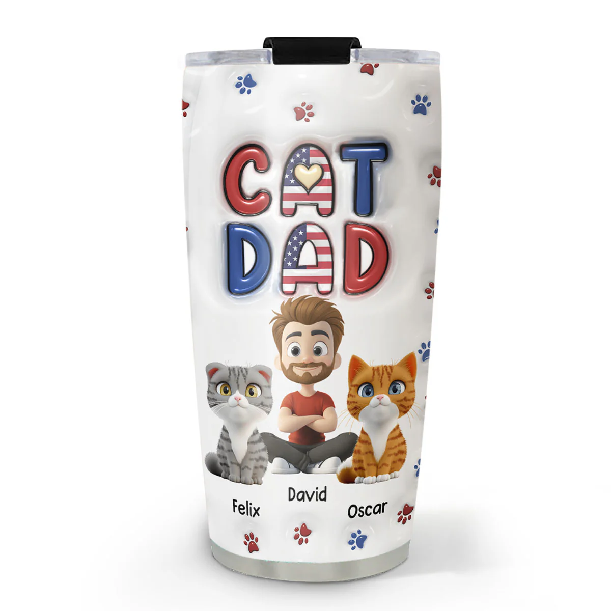 My Lovely Cat - Personalized Custom 3D Inflated Effect Tumbler