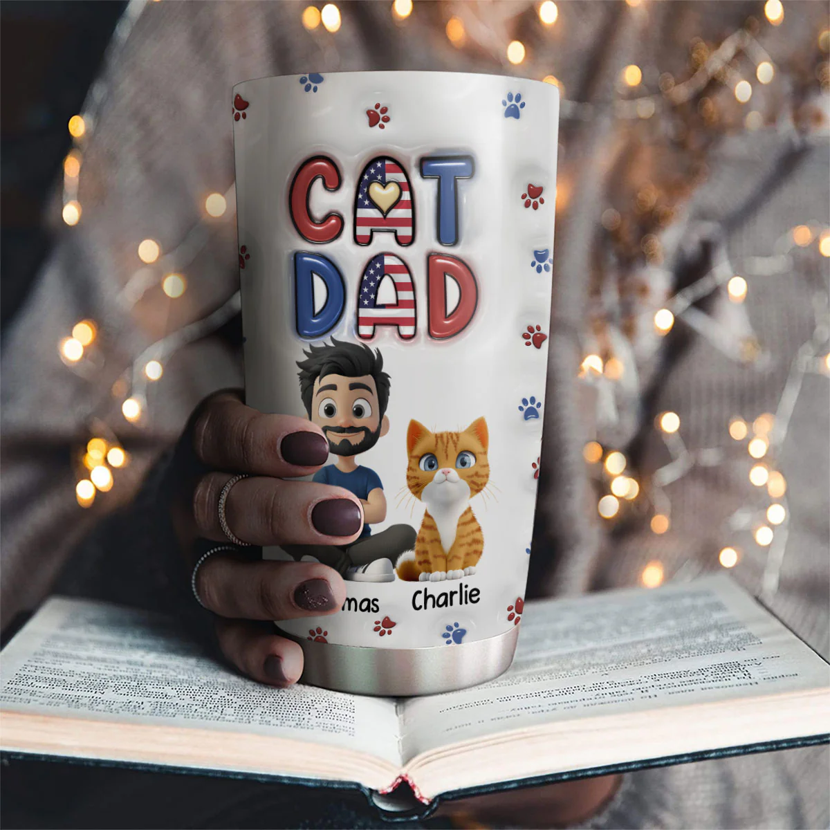My Lovely Cat - Personalized Custom 3D Inflated Effect Tumbler - Image 2