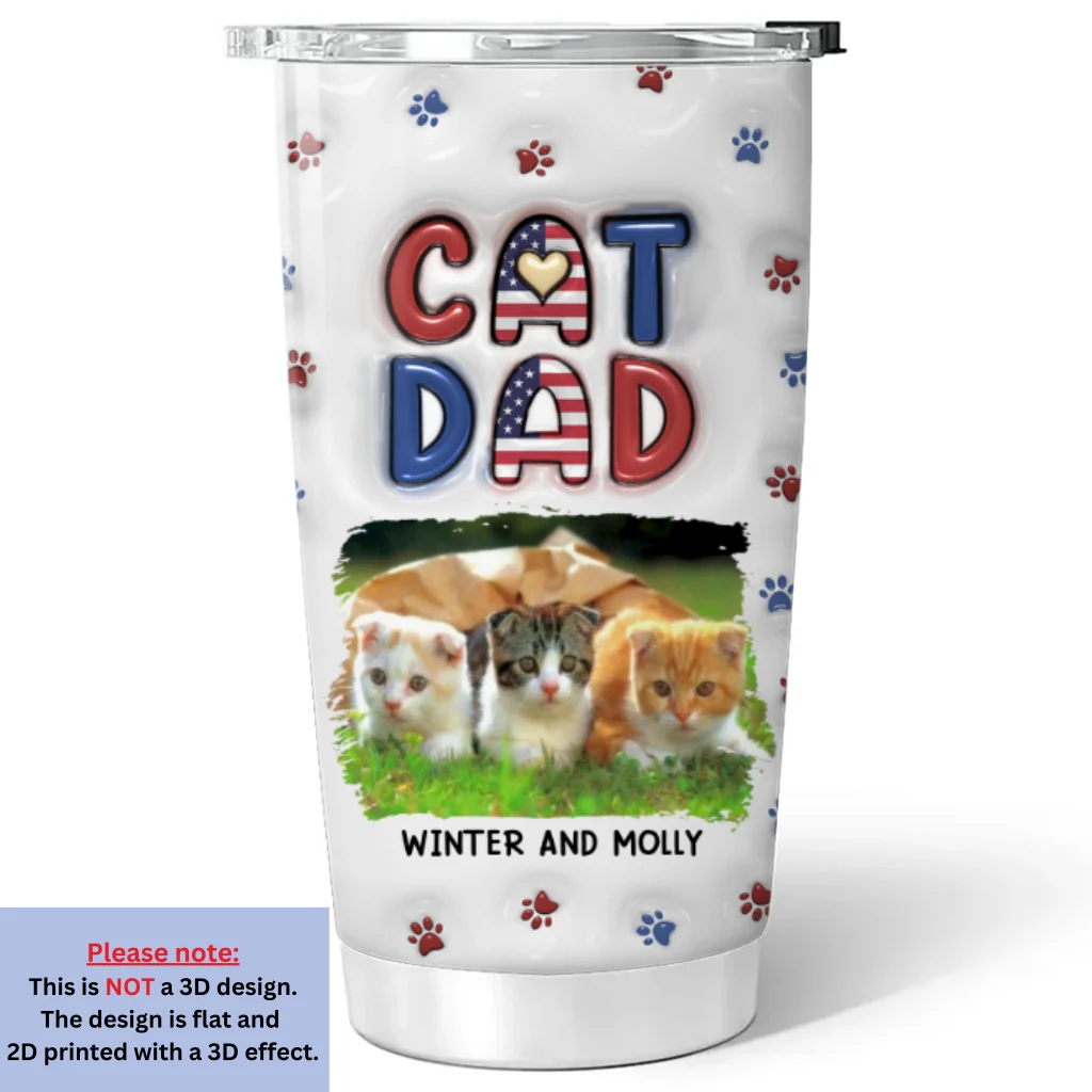 My Lovely Cat Photo - Personalized Custom 3D Inflated Effect Tumbler - Image 6