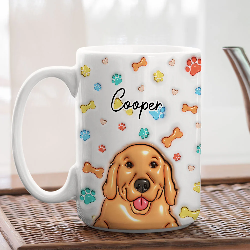 My Lovely Dog Babies - Personalized Custom 3D Inflated Effect Mug - Image 4