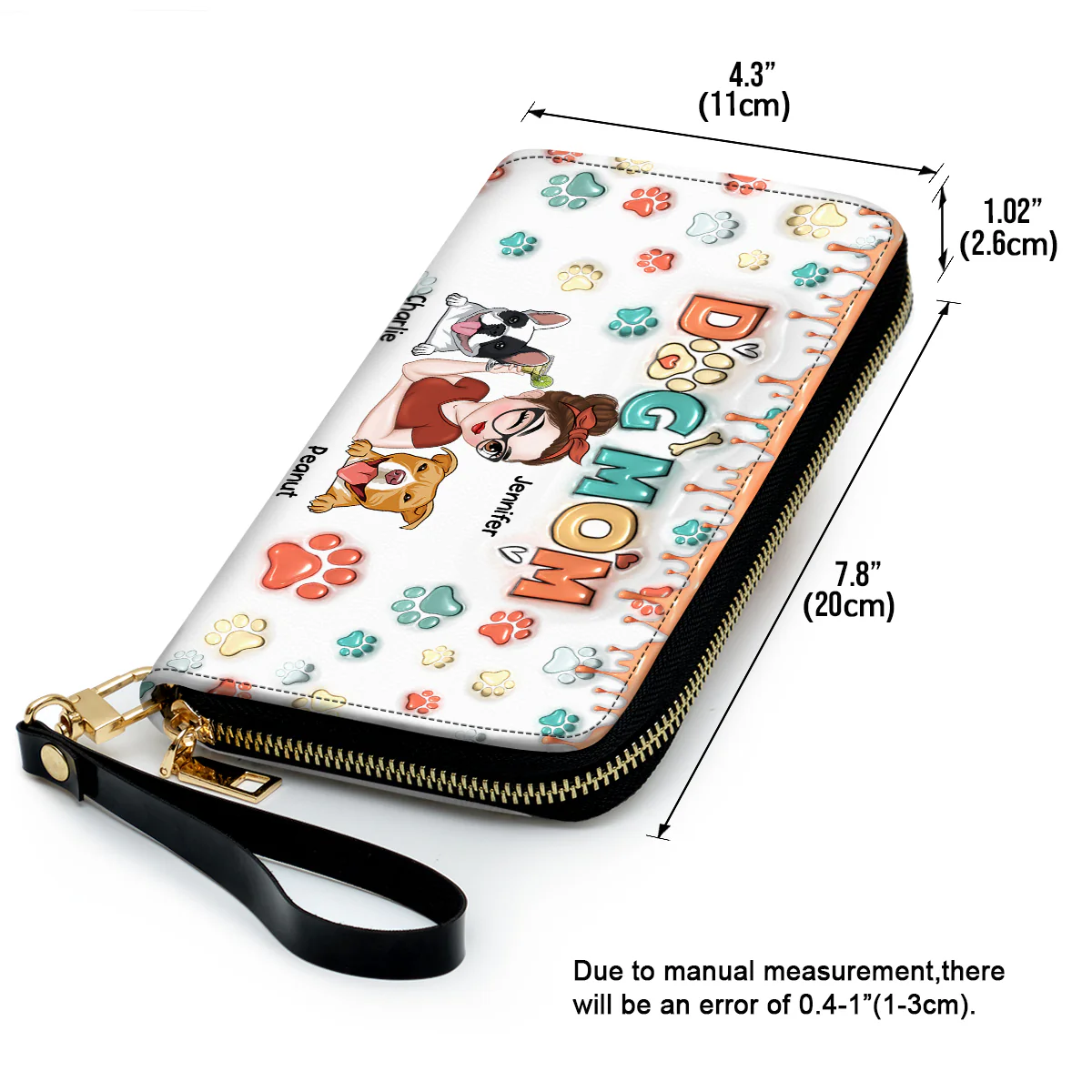 My Lovely Dog Mom - Personalized Custom Leather Wallet - Image 4
