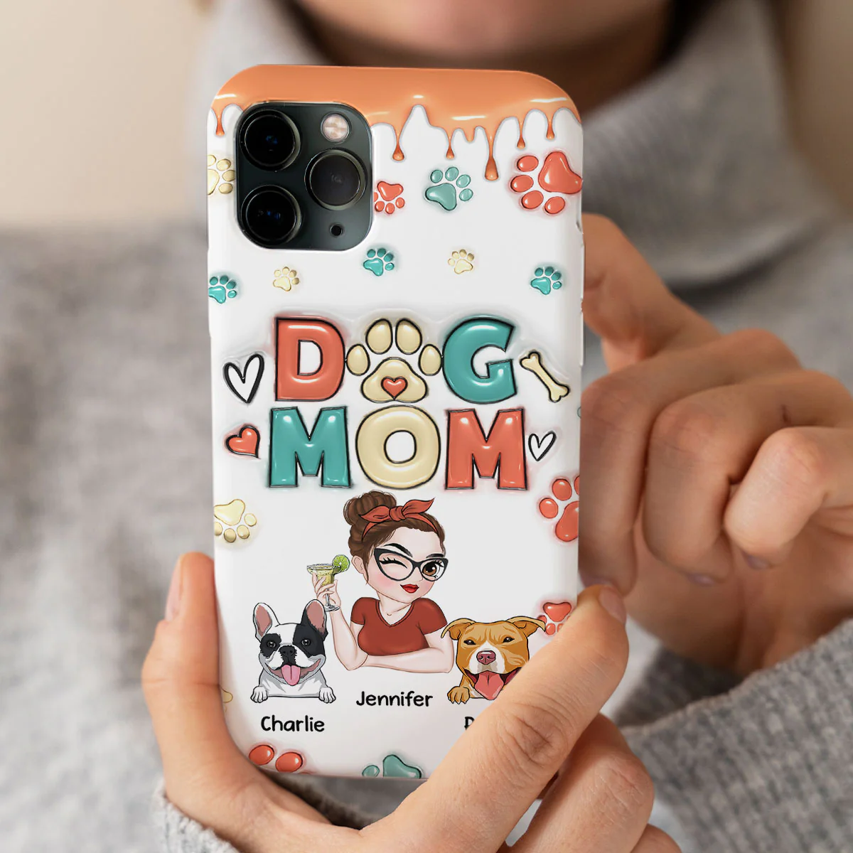 My Lovely Dog - Personalized Custom 3D Inflated Effect Phone Case - Image 25