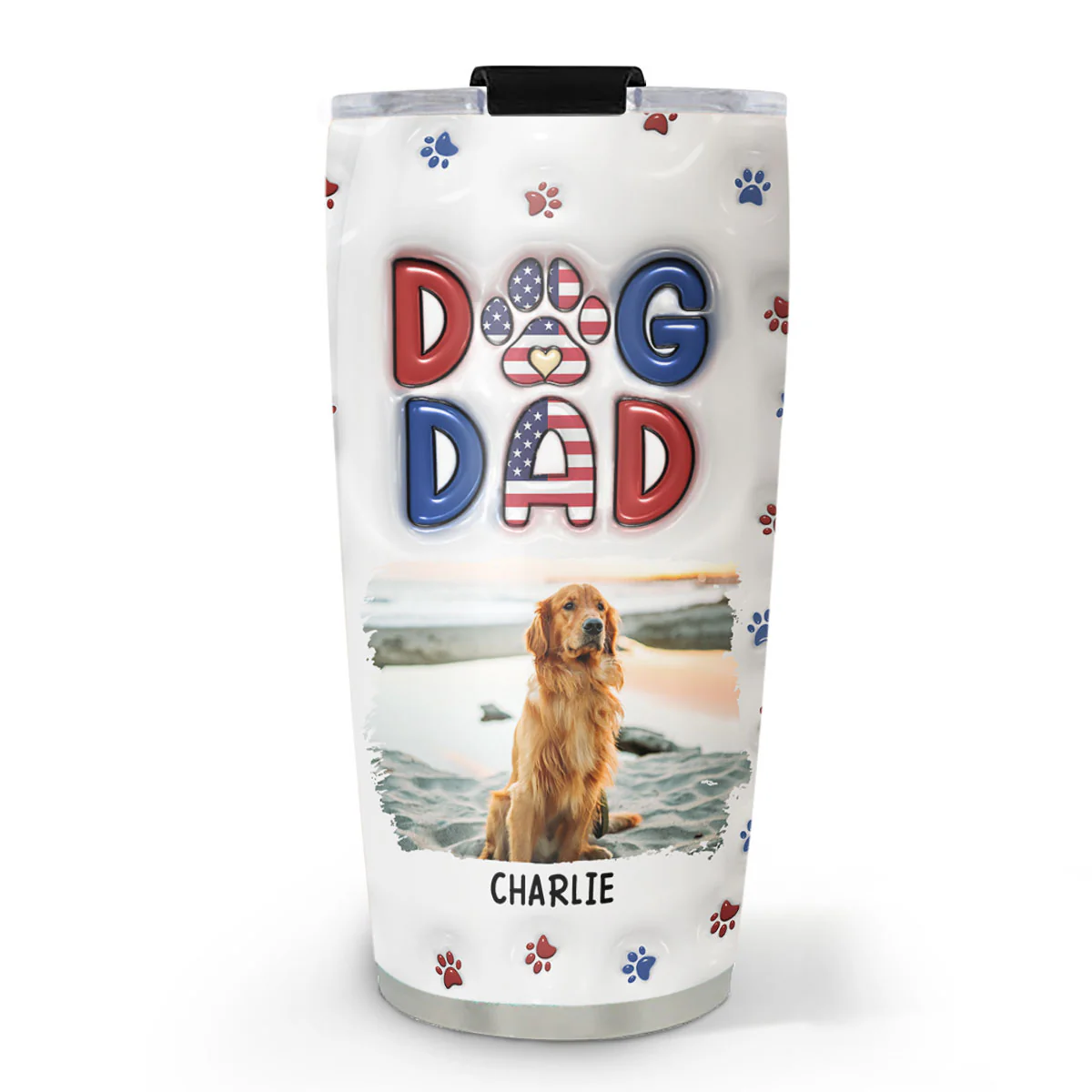 My Lovely Dog Photo - Personalized Custom 3D Inflated Effect Tumbler