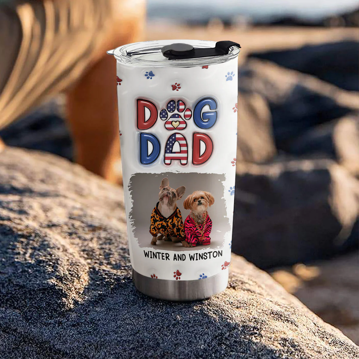 My Lovely Dog Photo - Personalized Custom 3D Inflated Effect Tumbler - Image 4