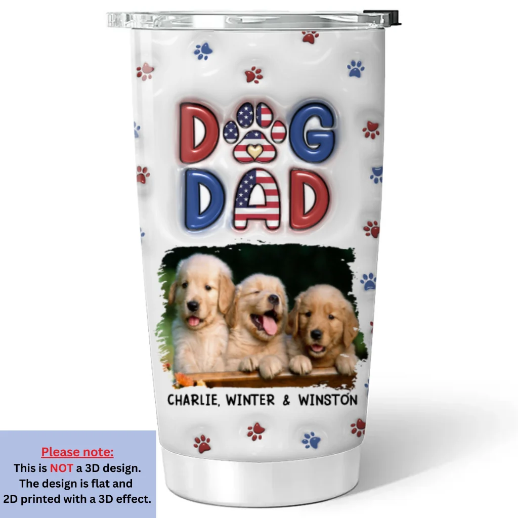 My Lovely Dog Photo - Personalized Custom 3D Inflated Effect Tumbler - Image 6