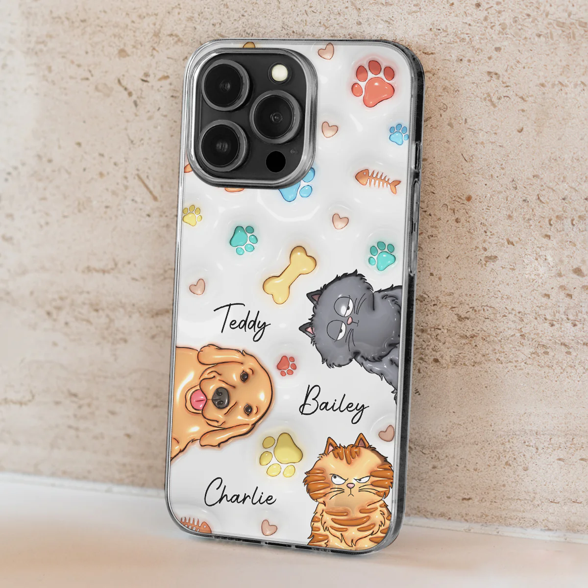 My Lovely Fur Babies Ver Pet - Personalized Custom 3D Inflated Effect Phone Case - Image 5