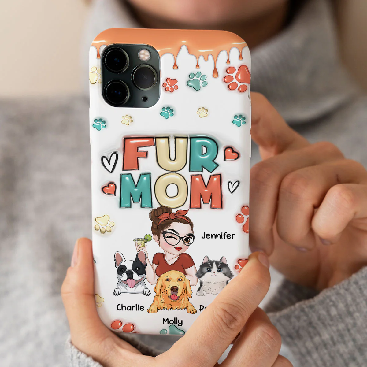 My Lovely Pet - Personalized Custom 3D Inflated Effect Phone Case - Image 3