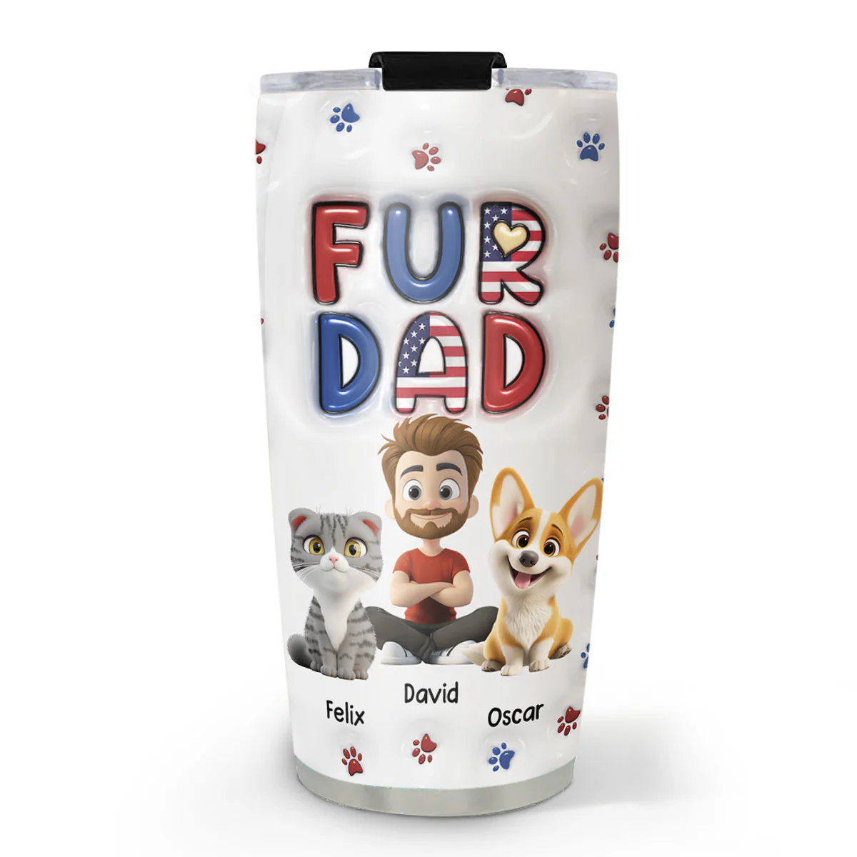 My Lovely Pet - Personalized Custom 3D Inflated Effect Tumbler