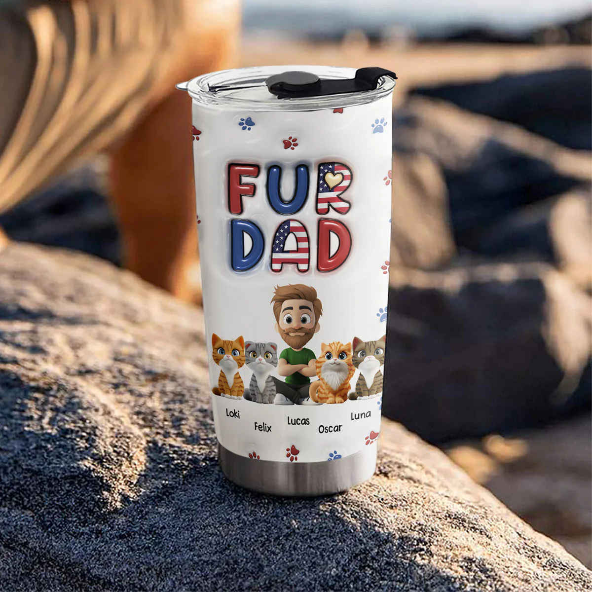 My Lovely Pet - Personalized Custom 3D Inflated Effect Tumbler - Image 4