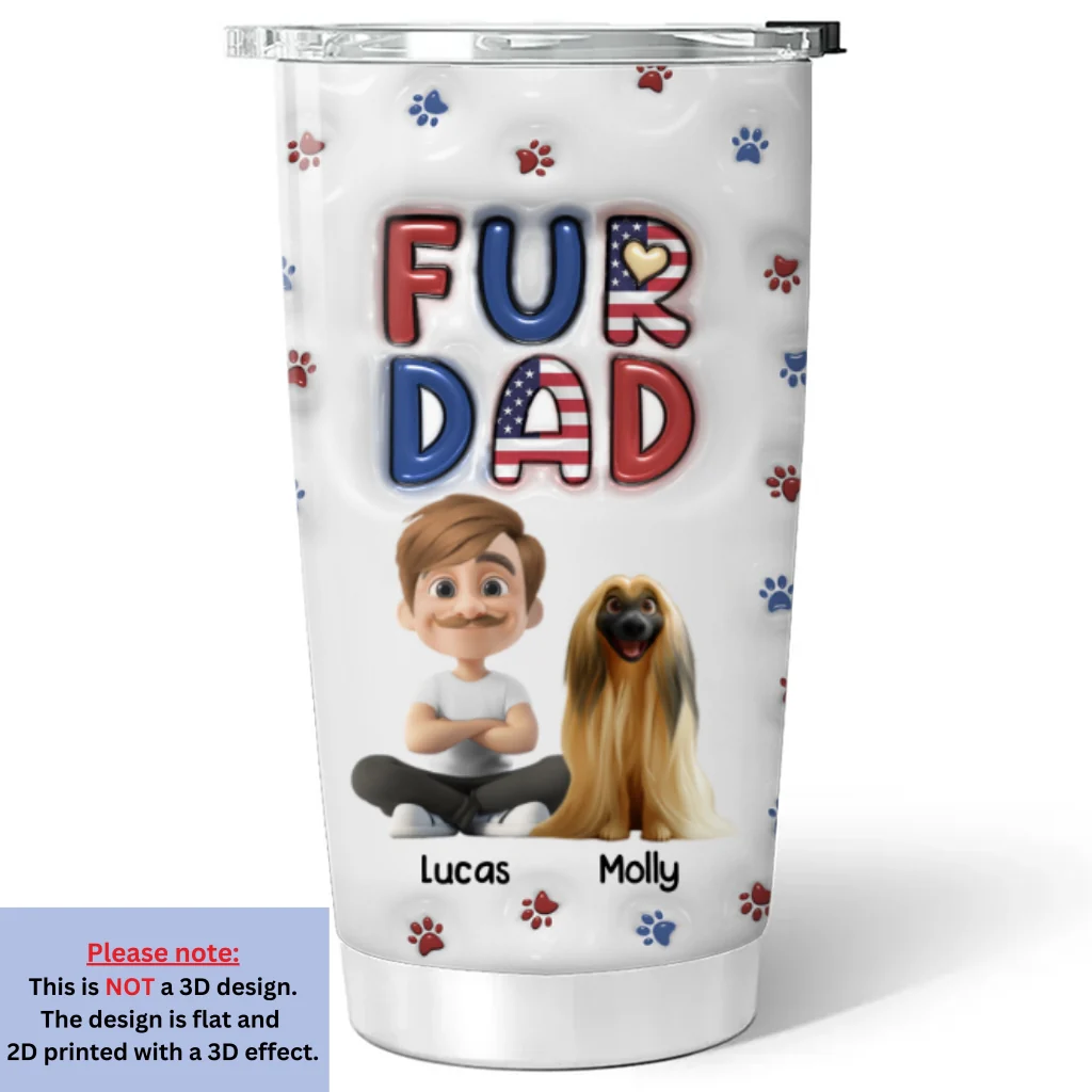 My Lovely Pet - Personalized Custom 3D Inflated Effect Tumbler - Image 5