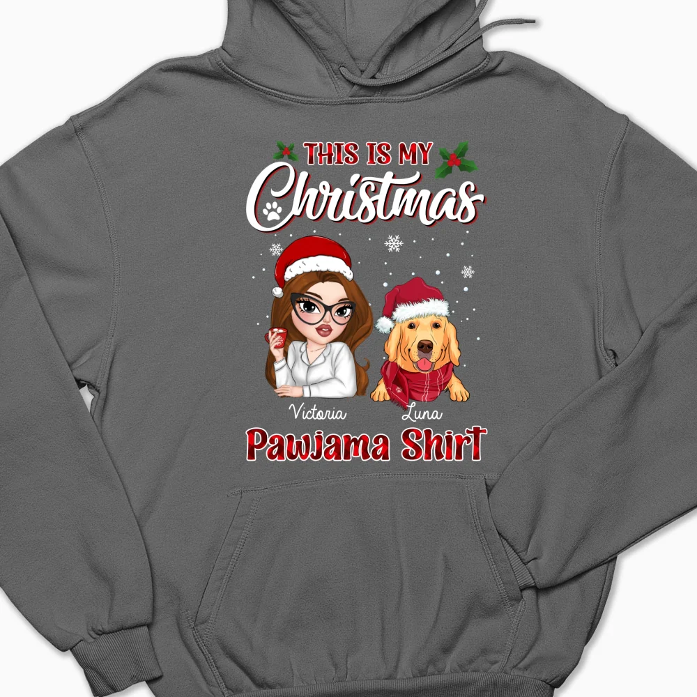 My Pawjama At Christmas - Personalized Custom Hoodie - Image 10