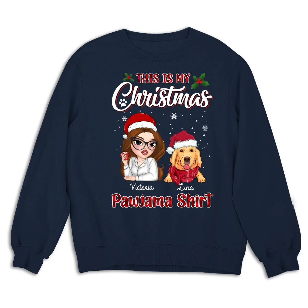 My Pawjama At Christmas - Personalized Custom Sweatshirt - Image 7