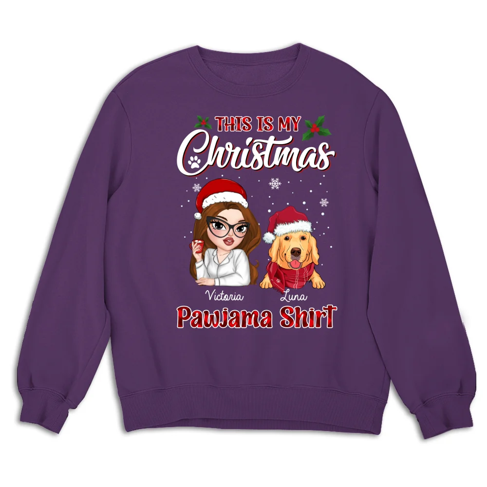 My Pawjama At Christmas - Personalized Custom Sweatshirt - Image 8