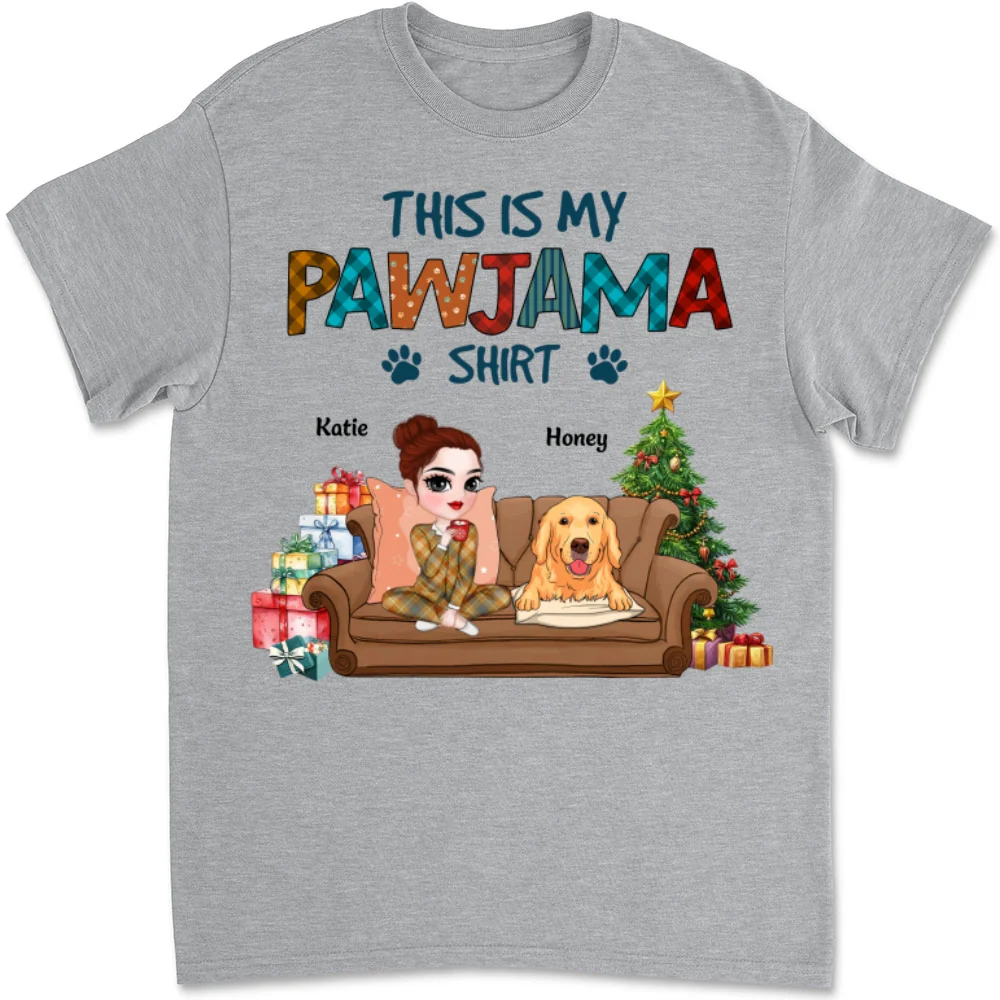 My Pawjama Sleepshirt - Personalized Custom Unisex T-Shirt - Image 6