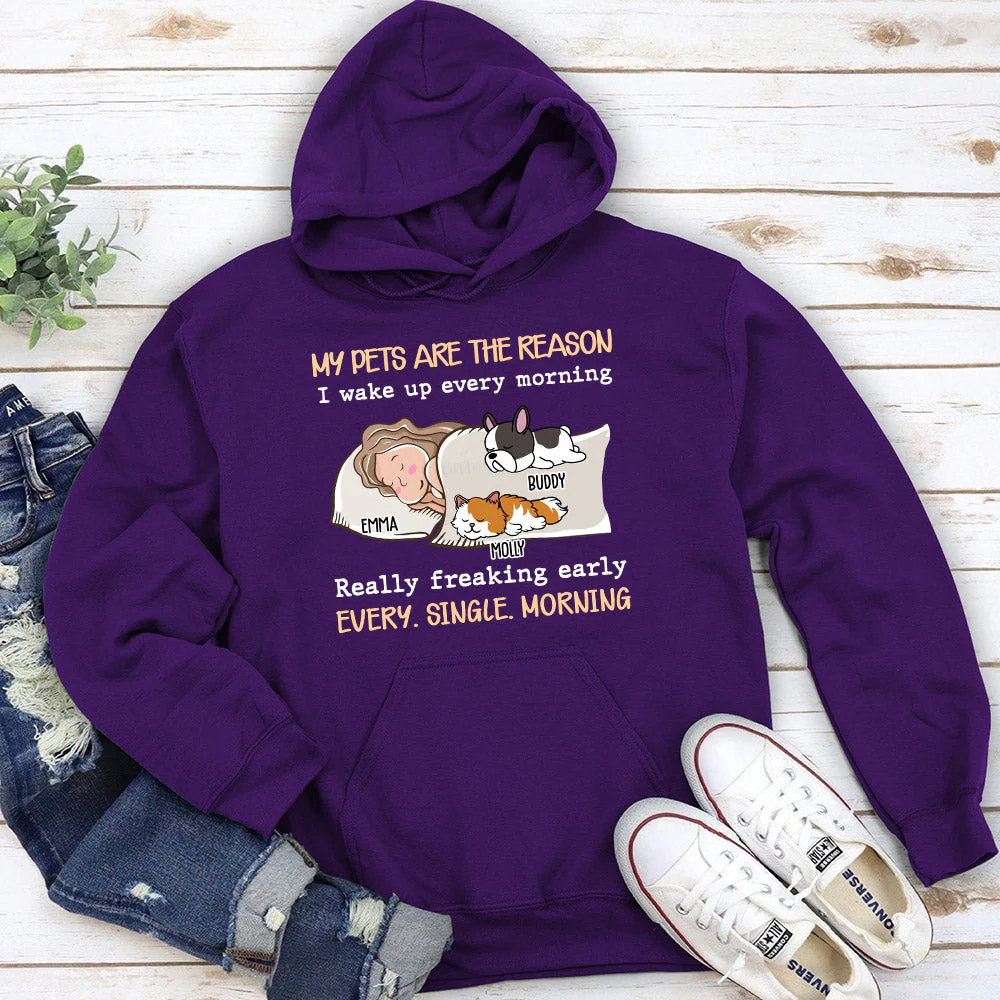 My Pet Is The Reason - Personalized Custom Hoodie - Image 3