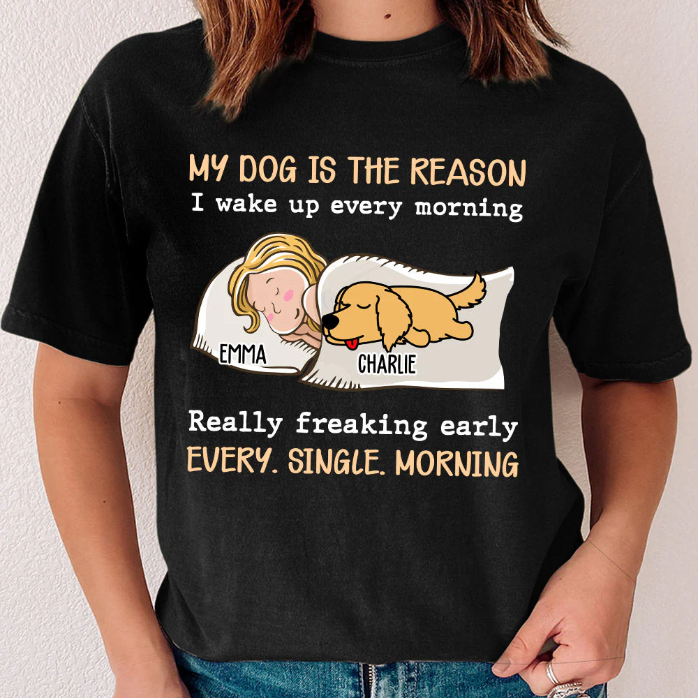 My Pet Is The Reason - Personalized Custom Premium T-shirt - Image 3