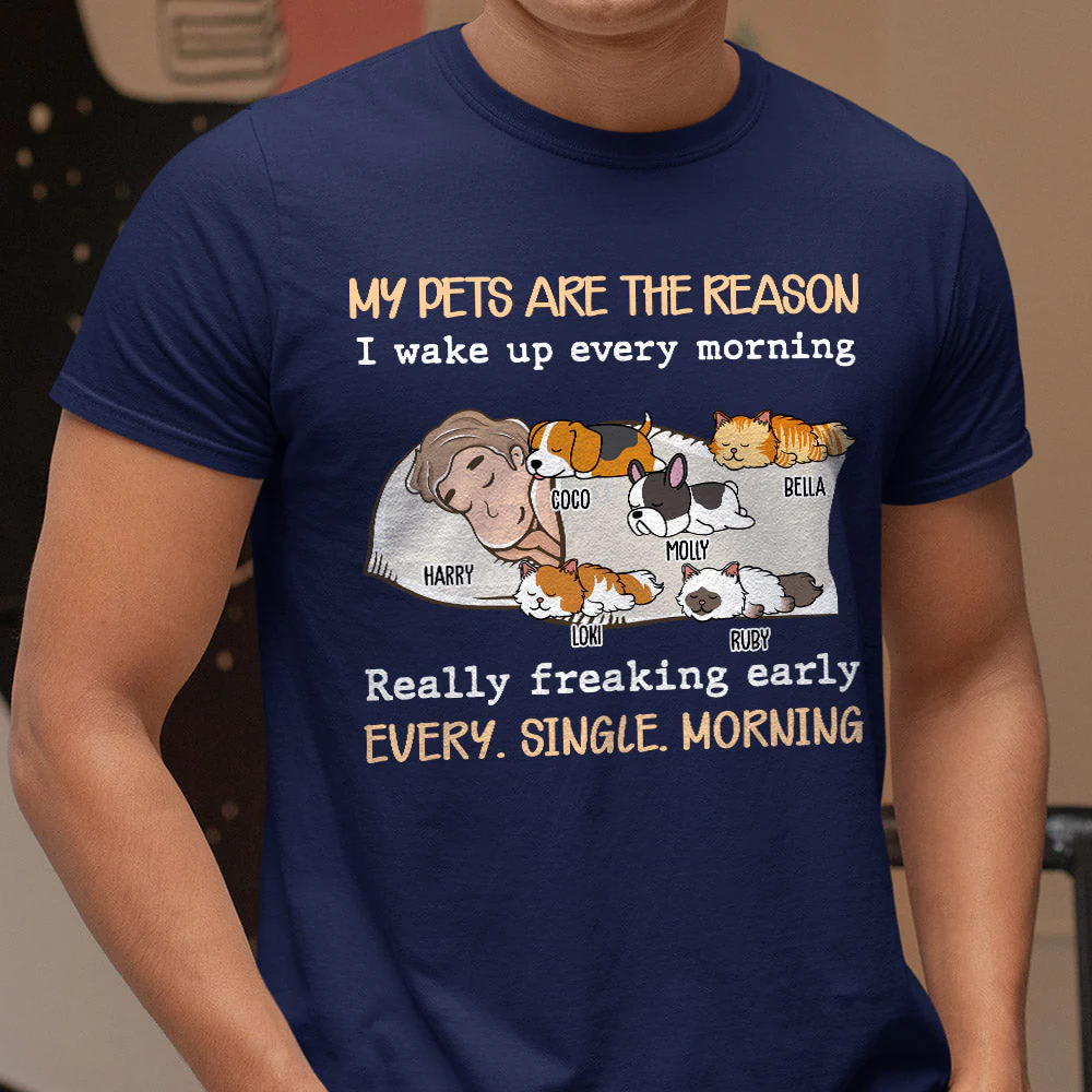 My Pet Is The Reason - Personalized Custom Unisex T-shirt - Image 6
