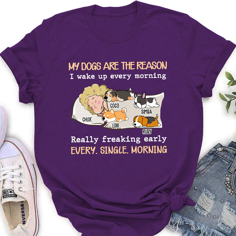 My Pet Is The Reason - Personalized Custom Women's T-shirt - Image 4