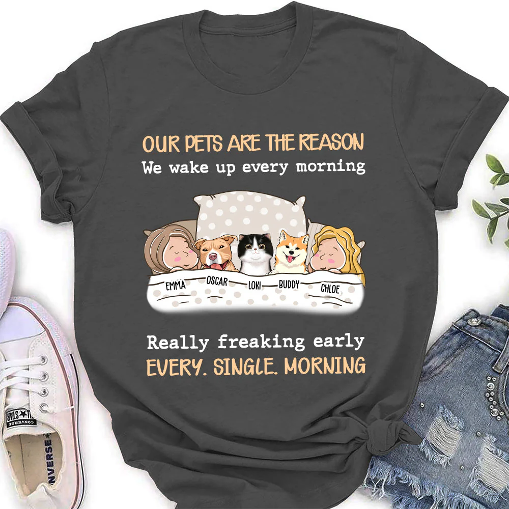My Pet Reason Couple - Personalized Custom Women's T-shirt - Image 5