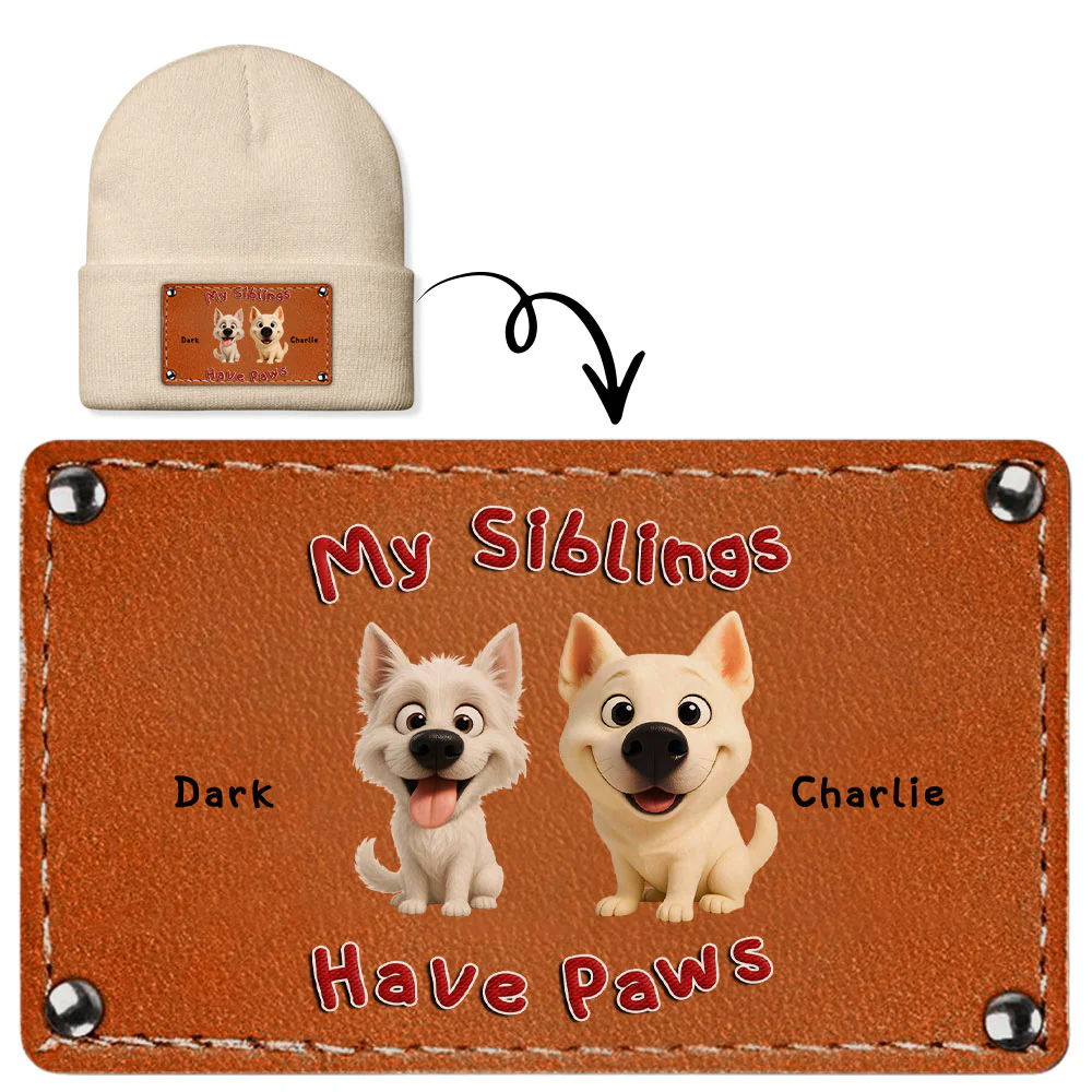 My Sibling Has Paws - Personalized Custom Beanie - Image 5