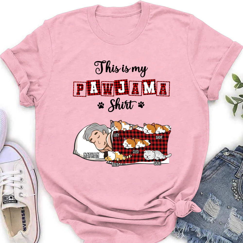 My Sleepshirt Ver Cat 2 - Personalized Custom Women's T-Shirt - Image 3