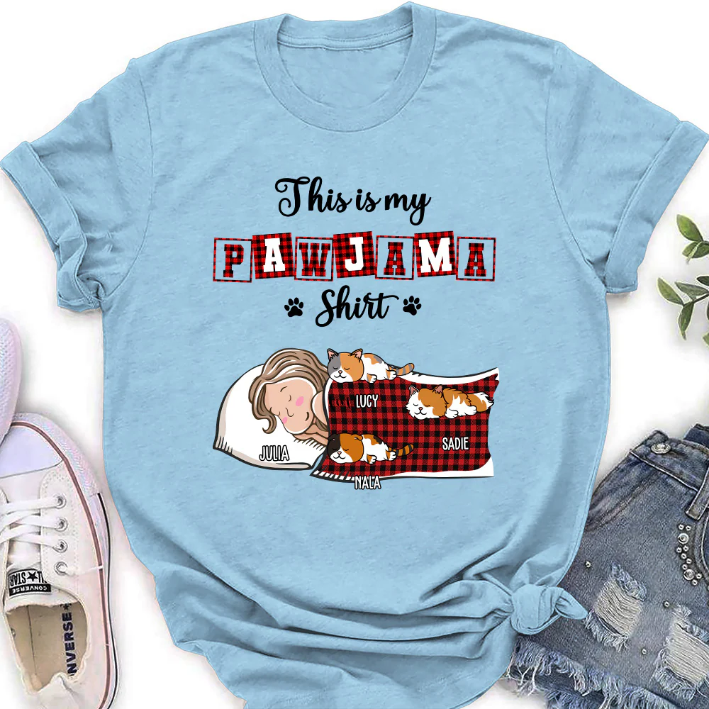My Sleepshirt Ver Cat 2 - Personalized Custom Women's T-Shirt - Image 4