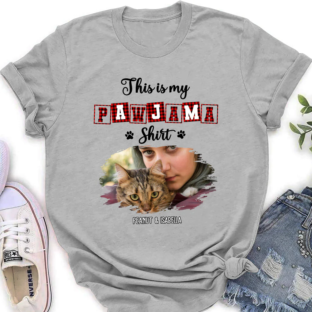 My Sleepshirt Ver Cat 2 Photo - Personalized Custom Women's T-Shirt - Image 2