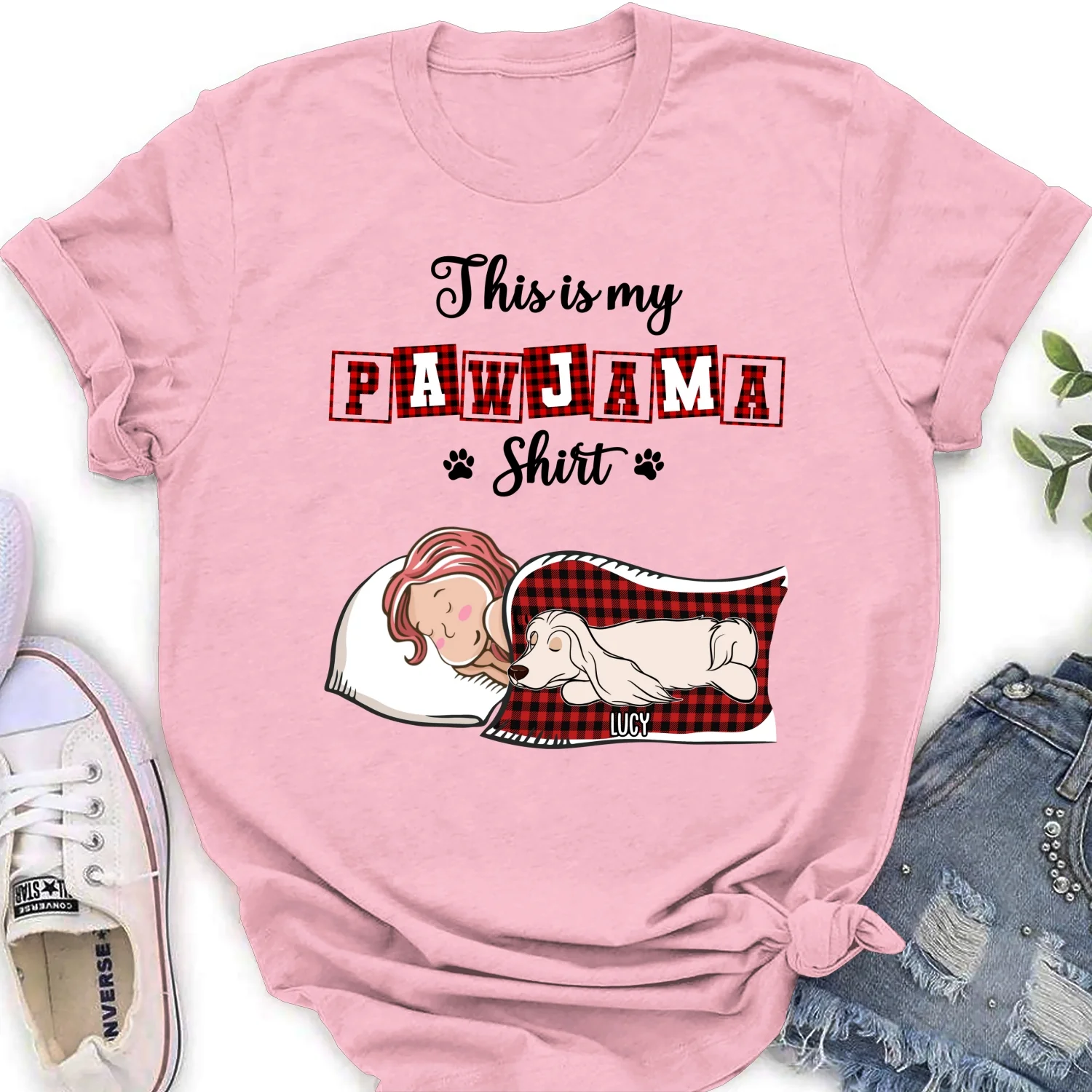 My Sleepshirt Ver Pet 2 - Personalized Custom Women's T-Shirt - Image 7